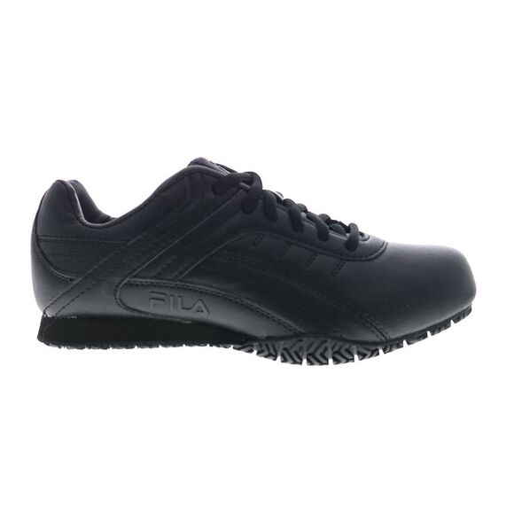 Fila Womens Memory Elleray 5 Slip Resistant Black Shoes (NWT) - Picture 1 of 7